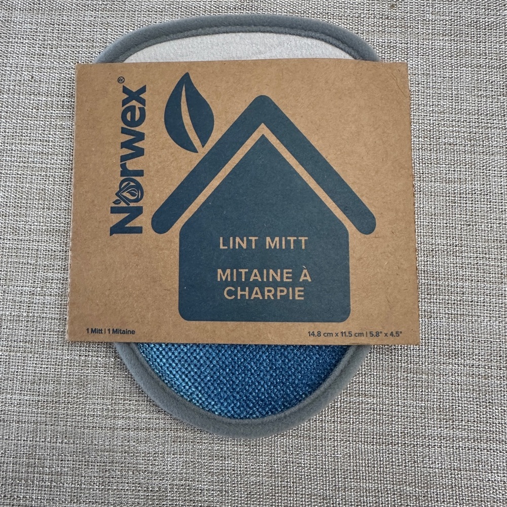 Norwex Lint Mitt Blue & Gray